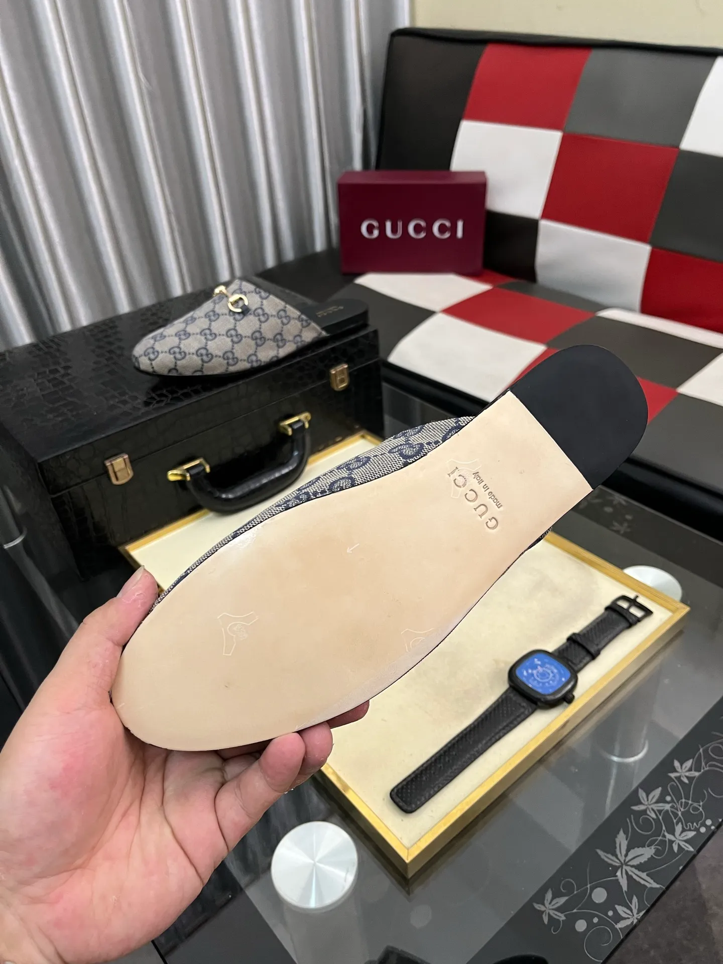 Men's shoes 💰480⌚️⌚️[Gucci] 2024 new season half-slip men's shoes, made of Italian imported first-layer frosted cowhide➕sheepskin lining, original hardware buckle, original combination wear-resistant outsole, real shot 🎬 Very comfortable on the feet, size 36-44